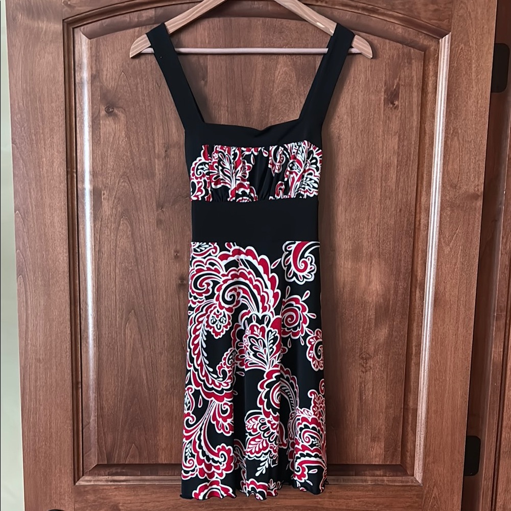 Speechless Black and Red Patterned Mini Dress